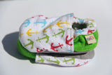 Flannel Multi Color Anchors Soft Sole Baby Shoes