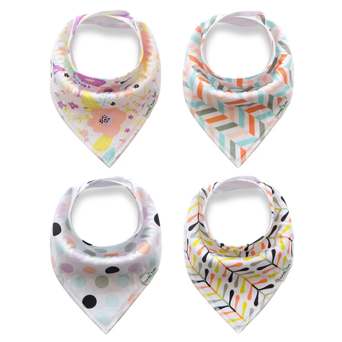 Baby Bandana Bib Set, 4 Pack- Spring Has Sprung