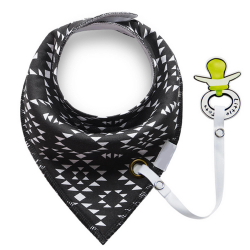 Baby Bandana Bib Set, 2 Pack- Triangles and Spots