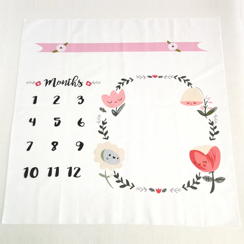 Milestone Photo Blanket-Flowers