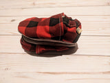 Flannel Buffalo Plaid Soft Sole Baby Shoes