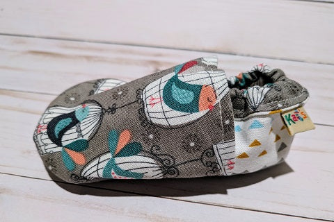Pretty Birds Soft Sole Baby Shoes