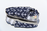 Navy Blue Anchors Soft Sole Baby Shoes