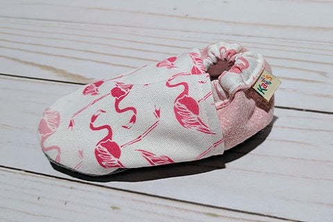 Pink Flamingo Soft Sole Baby Shoes