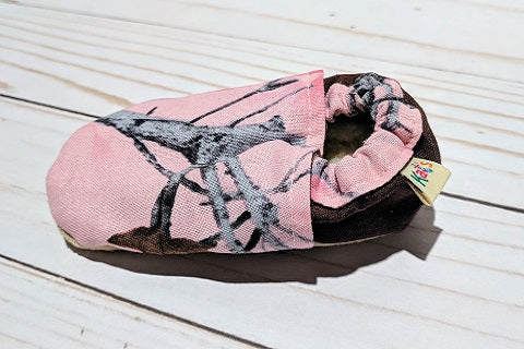 On the Hunt-Pink Soft Sole Baby Shoes