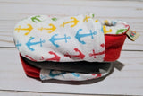Red Anchor Flannel Soft Sole Baby Shoes