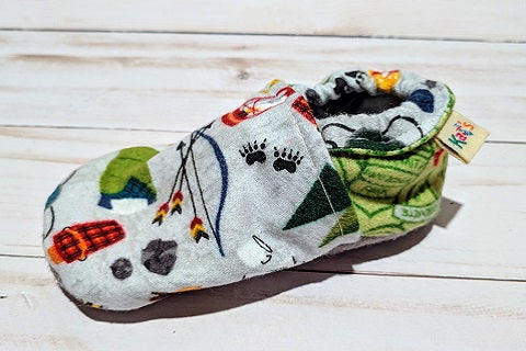 Camp Wild Flannel Soft Sole Baby Shoes